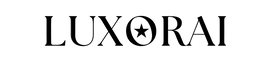 Luxorai logo with a star symbol on a white background